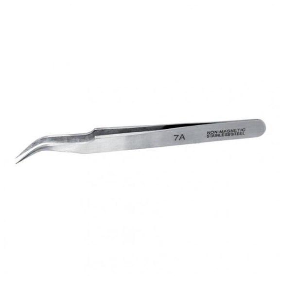 Acrylicos Vallejo VJP12004 7 Piece Curved Stainless Steel Tweezers