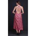 thumbnail image 4 of Bimba Geometric Causal Long Backless Halter NeckDressWomen Printed BeachDress-Large, 4 of 6