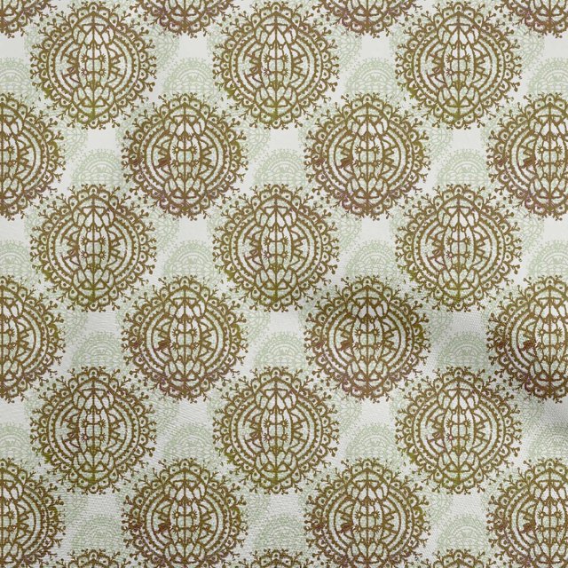 oneOone Velvet Olive Green Fabric Asian Block Sewing Craft Projects Fabric Prints By Yard 58 Inch Wide