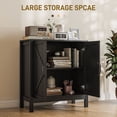 thumbnail image 4 of HOMCOM Armoire de Rangement, Buffet Bahut avec Tablette Réglable, Noir, 4 of 10