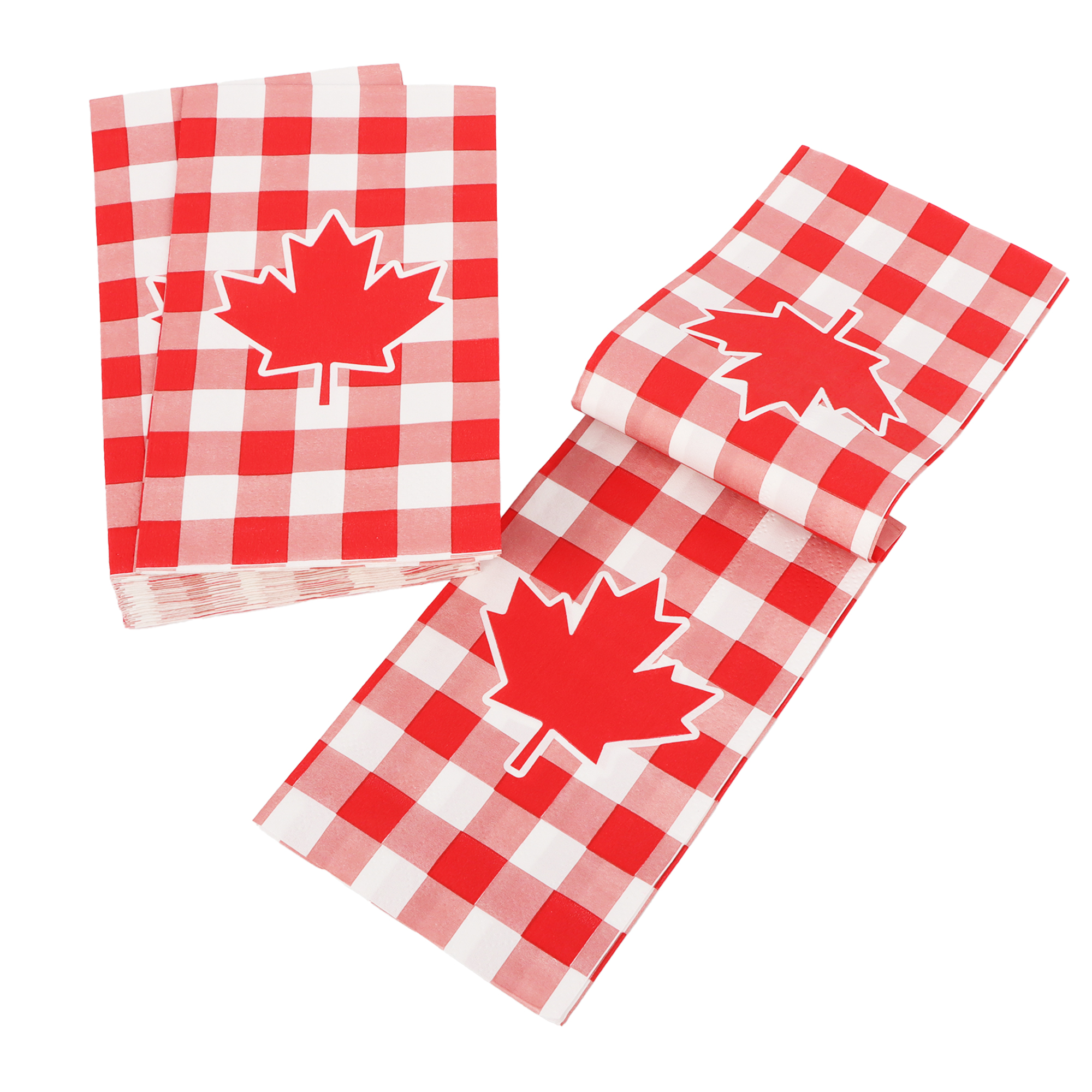 Way to Celebrate! Serviettes de table en papier à carreaux rouges, 20 ct