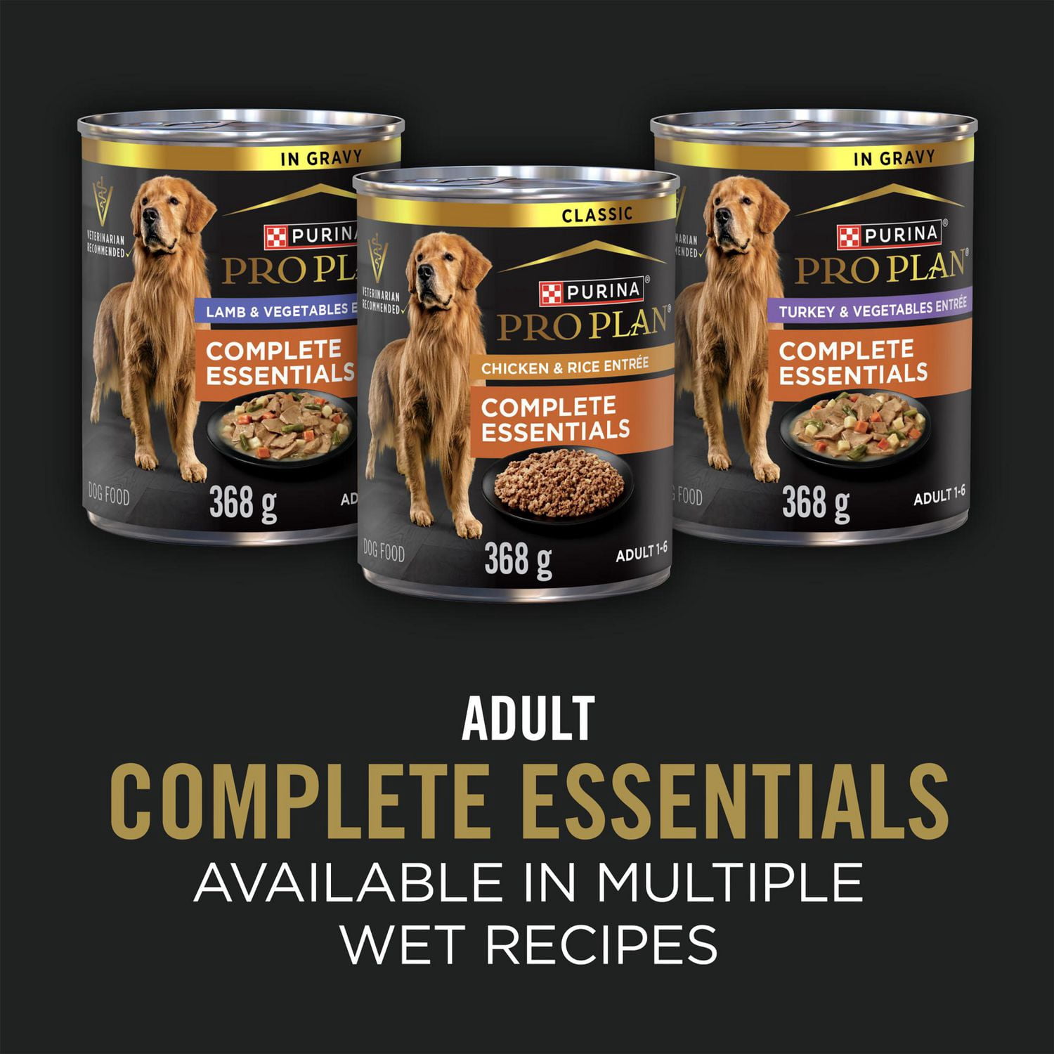 Purina Pro Plan Essentiels Complets Bouchées à la Viande Poulet & Riz, Nourriture Sèche pour Chiens 15.9kg