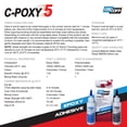 thumbnail image 4 of Five Minute Epoxy Glue Adhesive C-POXY 5 by CECCORP – Fast Setting, Quick Cure, Clear Epoxy Glue, General Purpose, 5 Minute, 4 of 5