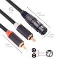thumbnail image 3 of 3 Pin XLR Female to Dual Male Y Splitter Cable,Mixer Amplifier Audio Cable,Stereo Audio Interconnect Cable, 3 Meter, 3 of 8