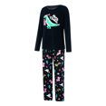 thumbnail image 2 of Faithtur Christmas Parent-child Outfit, Printing Long Sleeve Sleepwear/Jumpsuit, 2 of 9