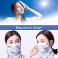 thumbnail image 3 of pitrice Women Summer Chiffon Bandana Cycling Face Neck Protection Sunscreen Printed Breathable Scarf, 3 of 8
