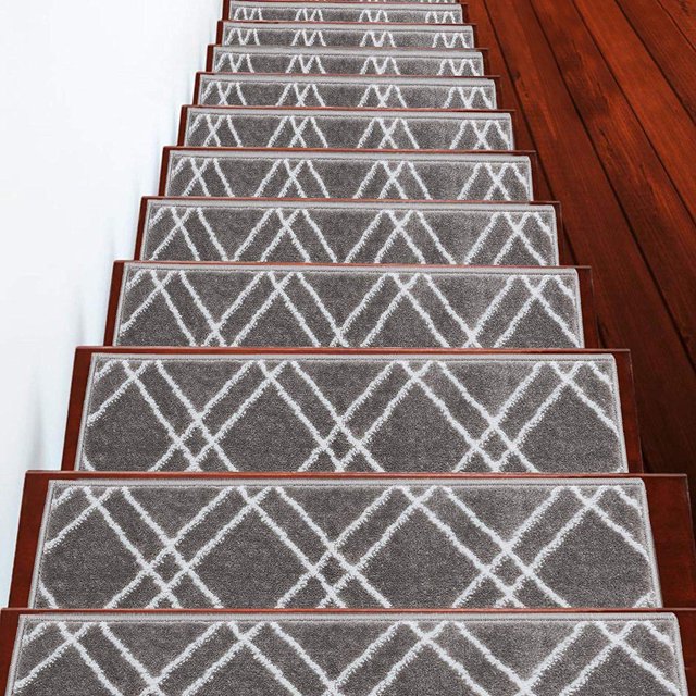Vintage Collection Contemporary, Cozy, Vibrant and Soft Stair Tread Mats & Rugs, 9'' x 28''