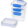 thumbnail image 2 of Sistema KLIP IT Rectangular Collection Food Storage Container, 13 oz./0.4 L, Clear/Blue, 3 Count, 2 of 8