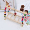 thumbnail image 3 of Colorful Parrot Bird Swing Wood Beads Hanging Bridge Toy Funny Birds Playing Swing, 3 of 8