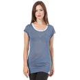 thumbnail image 1 of SUPERDRY Orange Cousu Basics T-Shirt Poche Haut Logo Écusson MODAL Morris Bleu m, 1 of 1