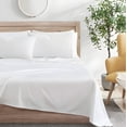 thumbnail image 2 of Kindlier 100% Organic Cotton Sheet Set – Deep Pocket Bedding Set King, White, 2 of 5