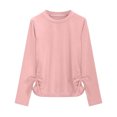 thumbnail image 4 of Plebaso Chemises à Manches Longues pour Filles avec Cordon de Serrage Col Rond Blouses Décontractées Mode Tunique pour Enfants Filles, 4 of 6