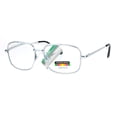 thumbnail image 3 of SA106 Rectangular Metal Frame Multi 3 Focus Progressive Reading Glasses Silver +3.0, 3 of 4