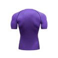 thumbnail image 2 of Innerwin Sport T Shirt Short Sleeve Mens Summer Tops Gym Plain Breathable Compression Shirts Purple L, 2 of 3