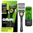 thumbnail image 1 of GilletteLabs With Exfoliating Bar Black & Gold Edition, Razor For Men, 1 Handle, 3 Blade Refills, Includes Travel Case for Convenient Storage On The Go, 1 of 16