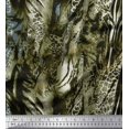 thumbnail image 1 of Soimoi Green polyester Crepe Fabric Leopard & Wild Animal Skin Print Sewing Fabric BTY 52 Inch Wide, 1 of 3