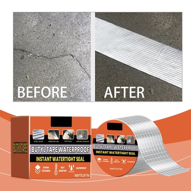 CQCYD Butyl Tape Waterproofing, Aluminum Foil Waterproof Tape for Roof Leak Repair, High Adhesive Moistureproof Sealant for Gutters Pipes RV Camper, DIY Waterproofing Membrane for Home Garage