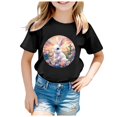 thumbnail image 4 of WEAIXIMIUNG T-Shirt Imprimé à Manches Courtes pour Filles de Pâques, Haut Décontracté 130, 4 of 4