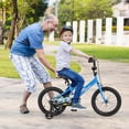 thumbnail image 4 of Costway 16" Kids Training Bike with Removable Training Wheels Pneumatic Tires Navy, 4 of 10