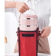 thumbnail image 1 of Boîte à Lunch de Travail pour Hommes Lunch Box Bento, Boîte à Lunch en Acier pour Hommes Boîte à Lunch Isolée pour le Travail Lunchboxes Enfant Contenant à Collation Lunchboxes Enfants, Rose-2 Couches, 1 of 9