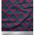 thumbnail image 1 of Soimoi Poly Georgette Fabric Bird & Heart Fabric Prints by Yard 42 Inch Wide, 1 of 3