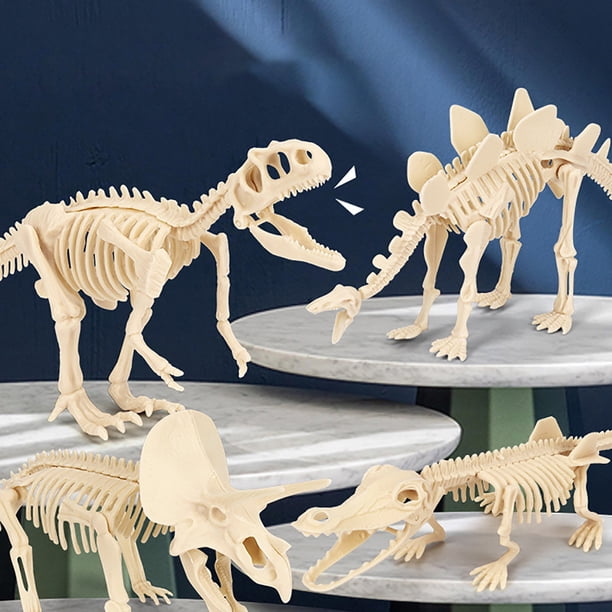 Science4you Tricératops Excavations fossiles - Jouet scientifique, dinosaures, 10 pièces et livre éducatif multilingue, cadeau idéal pour les enfants de 6 7 8 ans