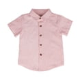 thumbnail image 2 of Chemisier et Chemise à Manches Courtes Col Rabattu, Chemises pour Enfants Manches Courtes Graphique Chemise Fine Unie Décontractée pour Garçon de 3-11 Ans Chemise à Manches Courtes pour Enfants, 2 of 3