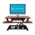 thumbnail image 2 of VersaDesk 36 Inch Power Pro Electric Standing Desk Converter, Cherry Wood, 2 of 7
