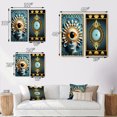 thumbnail image 4 of Designart "Radiant Eye Captures the Beholder II" Modern Abstract Framed Wall Art Set Of 2 - Traditional Blue Frame Gallery Set For Office Decor, 4 of 6