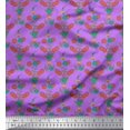 thumbnail image 1 of Soimoi Moss Georgette Fabric Leaves & Floral Printed Fabric 1 Yard 42 Inch Wide, 1 of 3