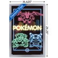 thumbnail image 2 of Pokémon - Neon Group Wall Poster, 14.725" x 22.375" Framed, 2 of 4