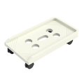 thumbnail image 2 of PC CPU Holder Stand Mobile Bracket Desktop Mainframe with Wheels Cart for Office Home Under Desk Universal Apricot, 2 of 7