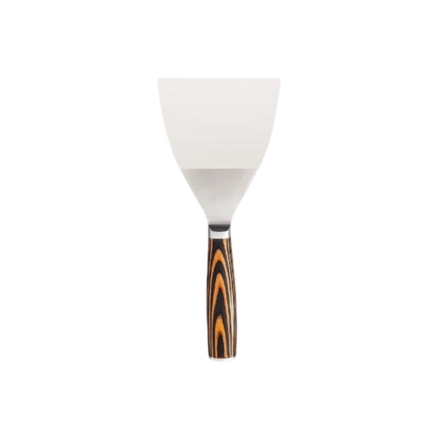 Stainless Steel Putty Shovel Set with Wood Color Handles for Drywall Repair 4inch