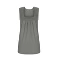 thumbnail image 4 of Timegard Camisoles pour Femmes à Encolure Carrée Plissée Sans Manches Confortables Chic Décontracté Tunique Haut Chemise Blouse, 4 of 7
