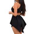 thumbnail image 3 of zanvin Rompers Women O-Neck Zippe Solid Irregular Sleeveless Jumpsuit Shorts Romper Bodysuit, 3 of 6