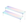 thumbnail image 2 of Présentoir Surélevé en Acrylique Transparent Support de Produit Rectangulaire 40 cm Vitrine double Couche, 2 of 9