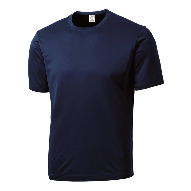Gravity Threads Chemise à Manches Courtes pour Hommes Évacuant l'Humidité - Bleu Marine Vif - Moyen