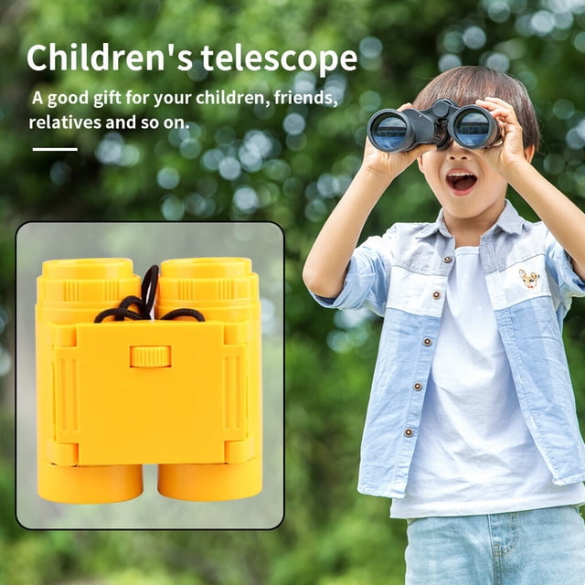 Telescope Portable Kid Binocular Foldable Outdoor Observing observing binocular; Tool High Resolution Children Binocular, Yellow