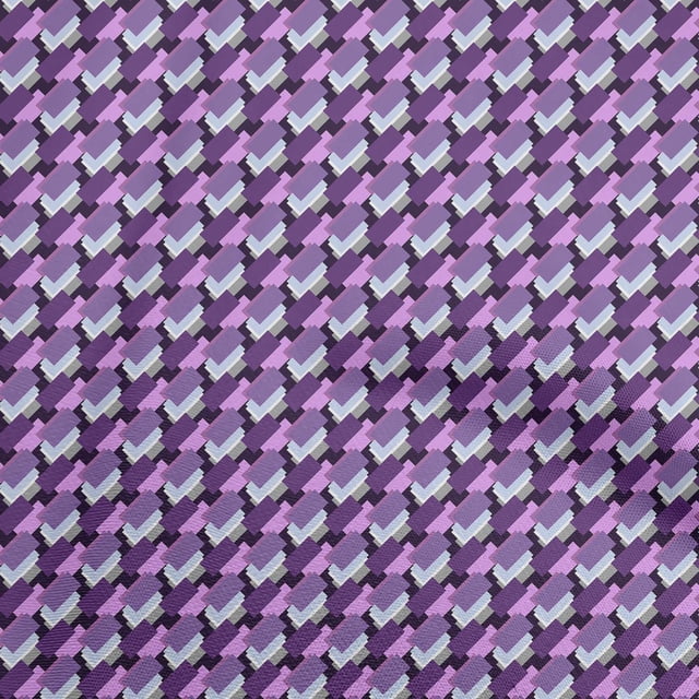 oneOone Georgette Viscose Purple Fabric Geometric Sewing Craft Projects Fabric Prints By Yard 42 Inch Wide