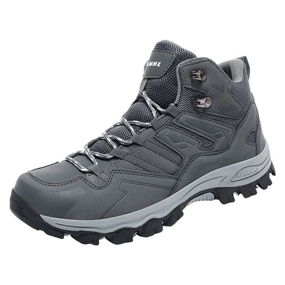Men's Women's Waterproof Hiking Boots Non-Slip Lightweight Mid Top Ankle Boot Breathable Outdoor Trail Trekking Shoes
