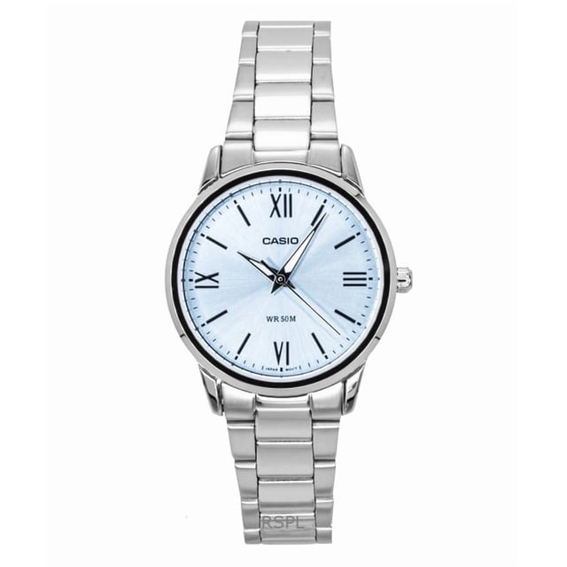 Casio Analog Stainless Steel Mint Blue Dial Quartz LTP-1303DD-2AV Women's Watch
