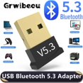 thumbnail image 2 of USB Bluetooth 5.3 Adapter Wireless Bluetooth 5.1 Dongle Adapter for PC Laptop Wireless Speaker Audio Receiver USB Transmitter Bluetooth 5.3 Dongle, 2 of 6