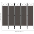 thumbnail image 4 of vidaXL 5-Panel Room Divider Anthracite 200x180 cm, 4 of 4