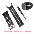 thumbnail image 3 of Watch Band Strap, Soft Black Rubber Replacement Watch Band Strap With Free Tool For SUUNTO Ambit 3 PEAK/Ambit 2/1, 3 of 4