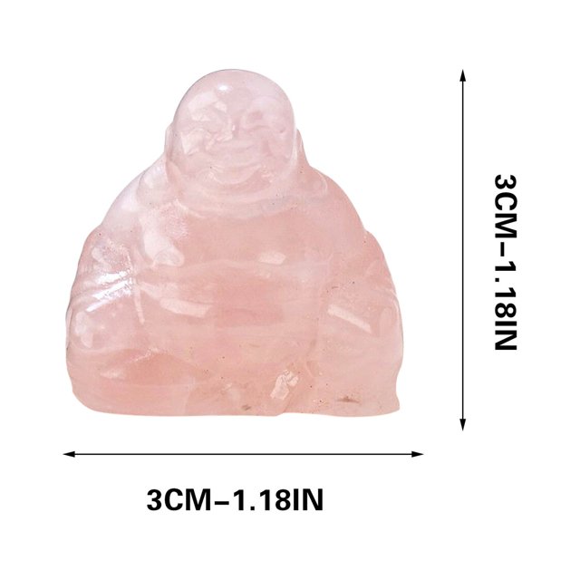 Birdeem Figurines Feng Shui de Buddha Rieur Heureux en Cristal Sculpté Richesse