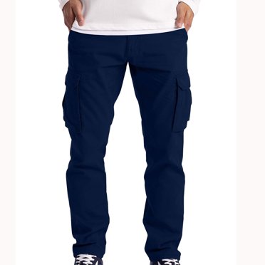 jsaierl Mens Cargo Pants Big and Tall Multi Pockets Pants Outdoor Tactical Pants Durable Travel Cargo Pants