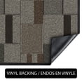 thumbnail image 4 of Mainstays Modern Indoor/Outdoor Utility Rug with Taupe, Gray and Brown Geometric Block Design, 3' x 4', Vinyl Backing, Easy Care, 4 of 5