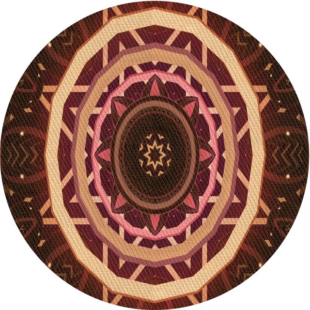 Ahgly Company Tapis d'Intérieur Ronds de Style Transitionnel Lavables à la Machine, Rouge Rouge, 5 Pieds Rond