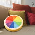 thumbnail image 4 of Coussin Rond en Forme de Tranche de Fruit, Coussin de Sol Rembourré en Éponge pour la Maison et le Confort en Camping, 4 of 4