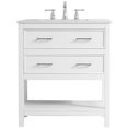 thumbnail image 4 of Pemberly Row Modern 30" Single Quartz Top Bathroom Vanity in White, 4 of 15